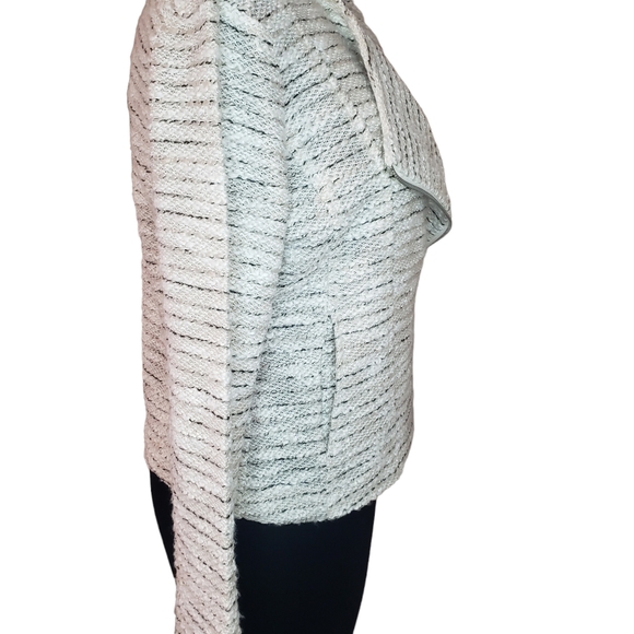 Bagatelle Collection Asymmetrical Side Zip Cropped Moto Blazer, Size Small - Picture 4 of 8